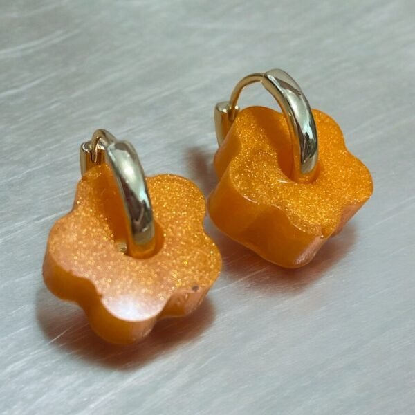 Mini créoles Daphné orange